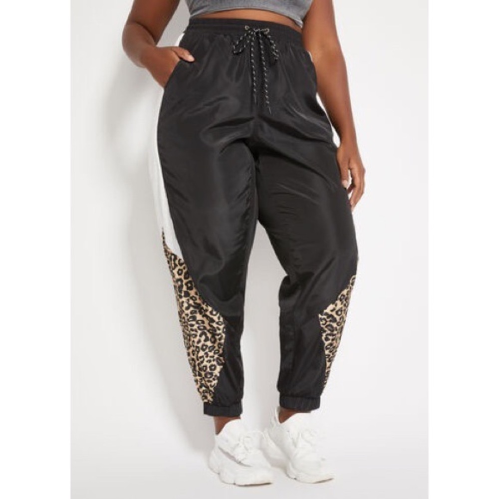 Lala Anthony for Ashley Stewart animalprint colorblock jogger 18/20